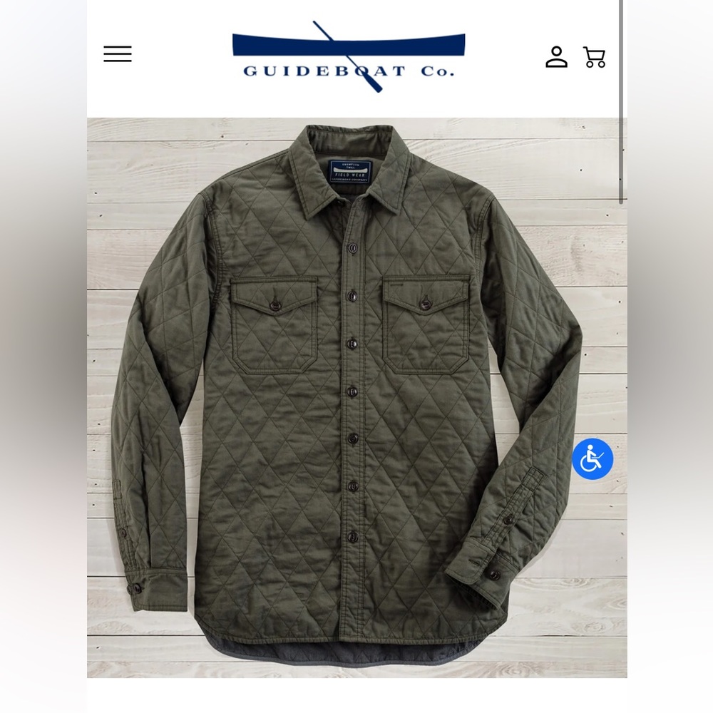 Guideboat Thompson Twill Jacket Mens Medium